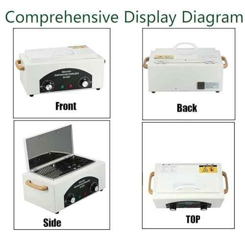 1.5L Autoclave Sterilizers,High Temperature Nail Tool Sterilizer Metal Tool Cleaning Box,Sanitizing Box for Nail Tools with Timer Dry Heat Sterilizer Cabinet Equipment
