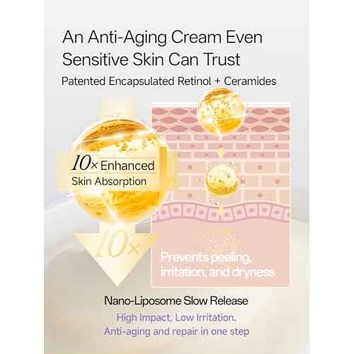 WNP Gentle Retinol Cream for Sensitive Skin, 10¡¿Deep Transdermal Night Cream Anti-Aging Face & Neck Moisturizer with Ceramides, Peptides, Pro-Xylane, Wrinkle Cream for Fine Lines, Firming, Hydrating