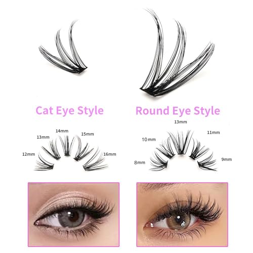 Cluster Lashes Extension Kit 640pcs DIY 30D-50D 9-16mm