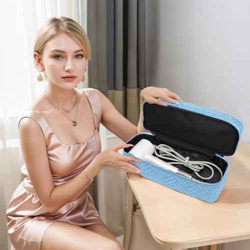 Double-Layer Carrying Case Apply to Revlon One-Step Hair Dryer, Travel Bag for Hair Volumizer/Styler,Water Resistant Storage Organizer Box,Compatible with FlexStyle Attachment (Bag Only)