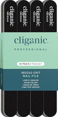 Cliganic 12-Pack Nail File Set 180/240 Grit | Professional