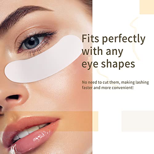 Miuffue 100PCS Foam Eye Pads for Lash Extensions 1.97"×0.63" Waterproof & Hypoallergenic