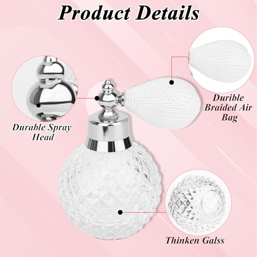Coolrunner Vintage Crystal Perfume Atomizer - 100ml Refillable Spray Bottle