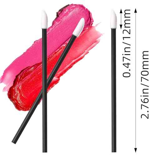 200PCS Disposable Lip Applicators,Lipstick Applicator Wands Cosmetics lip brush Lip Gloss Applicators Esthetician Essentials,Lip Brush for Lipstick Beauty and Makeup Tool Set(black)