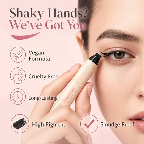 Winged Eyeliner Stamp | Dual-Ended Rotating Design | Waterproof