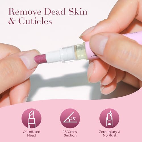 Ceramic Cuticle Pusher & Cuticle Oil Pen - 2-in-1 Nail Repair Tool (2ml)