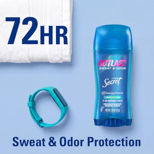 72-Hour Antiperspirant Deodorant for Women, Invisible Solid, Clean Scent, 2.6 oz (Pack of 2)