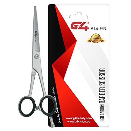 G4 Barber Hair Cutting Scissors Shears High Carbon Razor Sharp Mustache Haircut Hairdresser (6 inch)