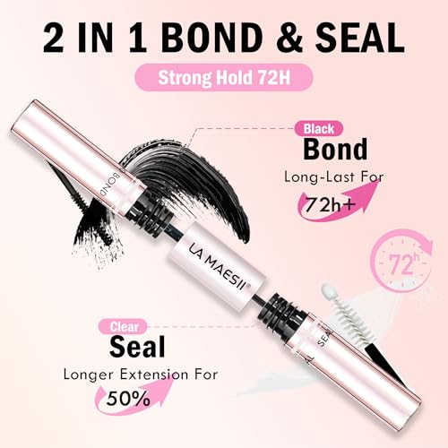 Lash Bond and Seal Glue – Waterproof Cluster Lashes, 72h Hold, Latex-Free 10ML
