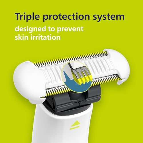 Philips OneBlade SkinProtect Replacement Blade — Bi-Directional, Waterproof, Durable Stainless Steel, Pack of 2