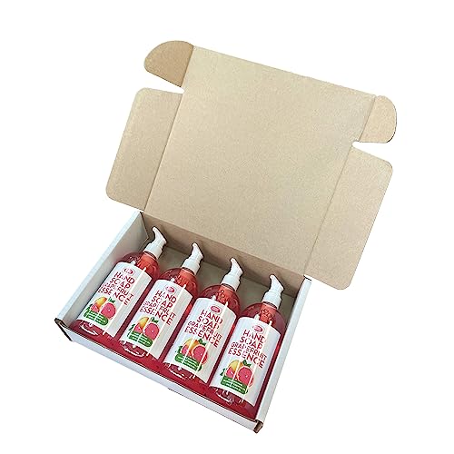 Soap House Hand Soap | Grapefruit Essence | Made with Pure Grapefruit Essential Oil | Pack of 4 units (16.9 Fl Oz x 4)