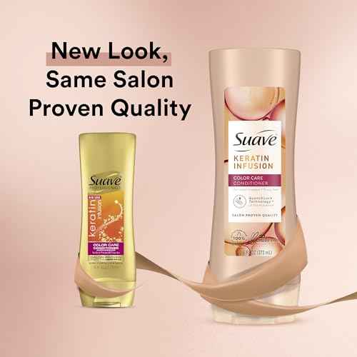 Suave Shampoo and Conditioner Set, Keratin Infusion, Color Care ?Keratin Hair Treatment, Detangler & Frizz Control, 12.6 Oz Ea (2 Piece Set)