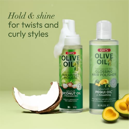 ORS Olive Oil Hair Polisher & Mousse Set for Frizz Control