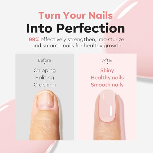 Modelones Milky Pink Nail Strengthener & Growth Polish A3 - Damaged Nails