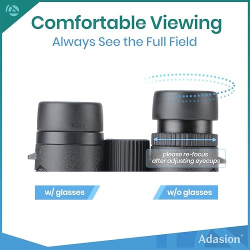 12x42 HD Binoculars for Adults with Phone Adapter Tripod
