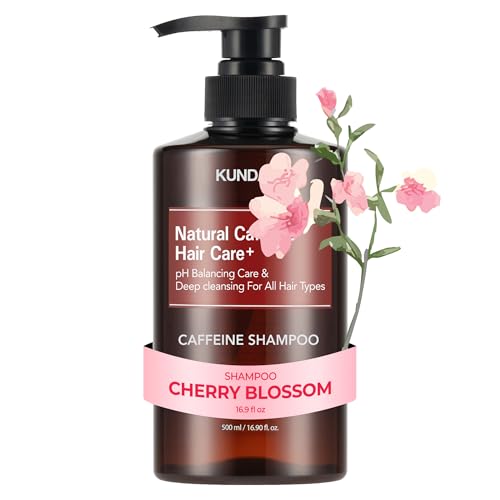 KUNDAL Cherry Blossom Caffeine Shampoo, Sulfate-Free, 16.9 Fl Oz