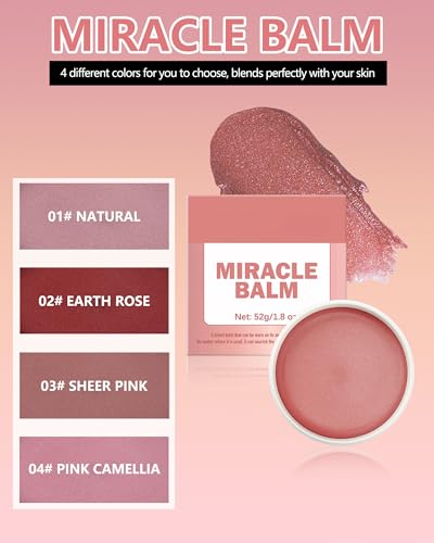 Lestpola Natural Miracle Glow Balm Tinted Cream Blush - Long-Lasting & Waterproof