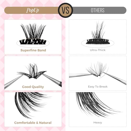 PopUp Cluster Lashes 168pcs D Curl DIY Eyelash Extensions