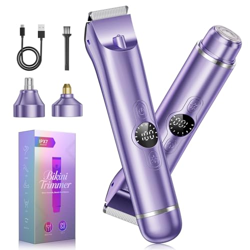 4-in-1 Electric Bikini Trimmer for Women, Wet & Dry Personal Grooming