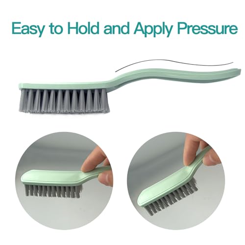 Curved Handle Nail Brush Set - 4 PCS Ergonomic Cleaning Scrubbers