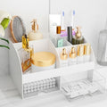 Makeup Organizer with Drawers - White Cosmetic Storage