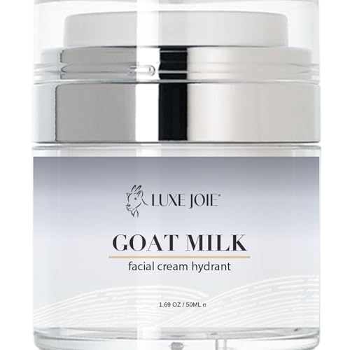 Goat Milk Moisturizer Premium Face Cream Vitamin C & E, Anti Aging Complexes to Reduce Dark Circles, Puffiness, Under Eye Bags, Wrinkles & Fine Lines, Men & Women