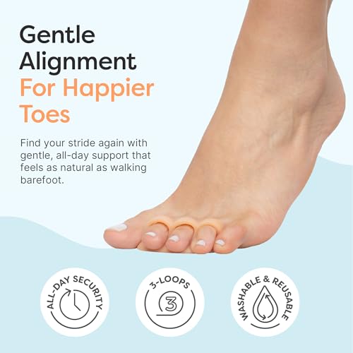 ZenToes Hammer Toe Corrector | Gel Toe Spacers, 4 Pack