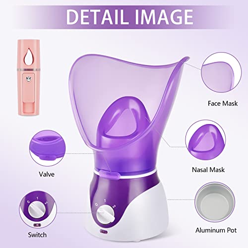 Crybeno Nano Ionic Facial Steamer with Blackhead Remover Kit