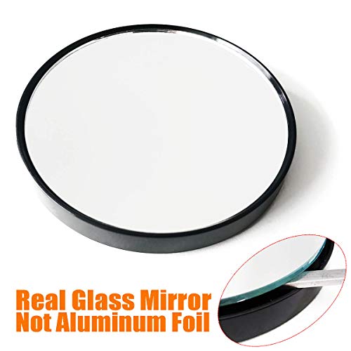 10X Magnifying Makeup Mirror with Suction Cups - 3.46" Diameter