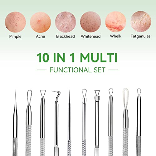 5-Piece Blackhead Remover Tool Kit - Pimple Popper Extractor Set