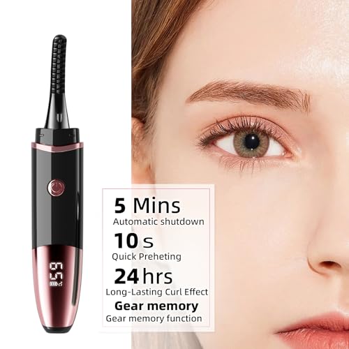Heated Eyelash Curler USB Rechargeable Electric 3 Heat Modes