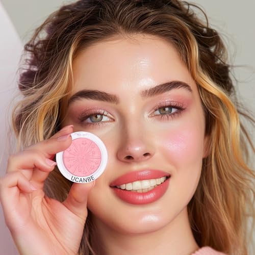 UCANBE Baked Blush Palette - Peach Glow, Long-Lasting Silky Powder