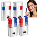 Red White and Blue Face Paint Sticks - 4 Pcs Sports Makeup