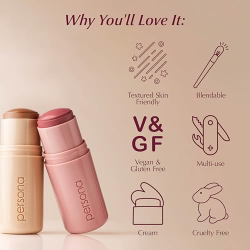 PERSONA Mojave Dreamstick Cream Bronzer - Blendable Sun-Kissed Glow Stick, 0.32 oz