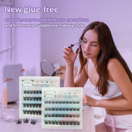 Press-On Lashes Kit Self-Adhesive 10-16mm Reusable
