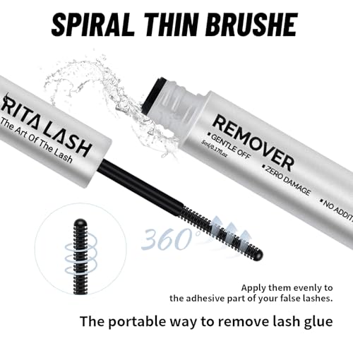 Lash Remover for Lash Extensions - 5ML Cluster Lash Glue & Eyelash Adhesive Remover - Gentle & Fast-Acting