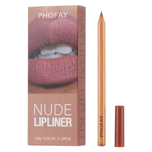 PHOFAY 12-Piece Lip Liner Set – Long-Wearing, Waterproof