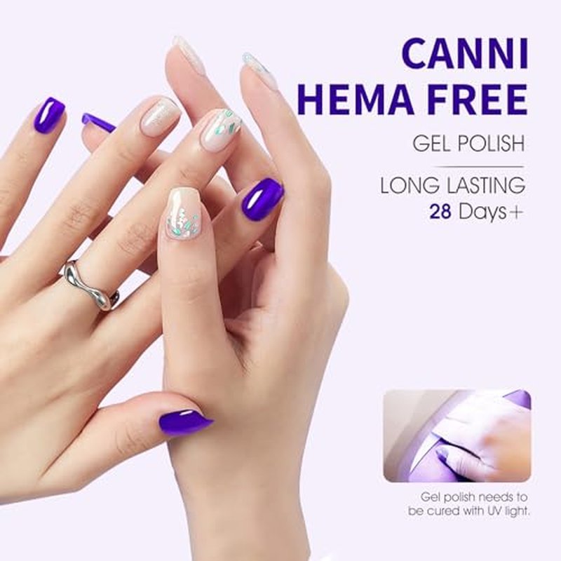 CANNI Royal Blue Gel Nail Polish - Long Lasting Navy Blue