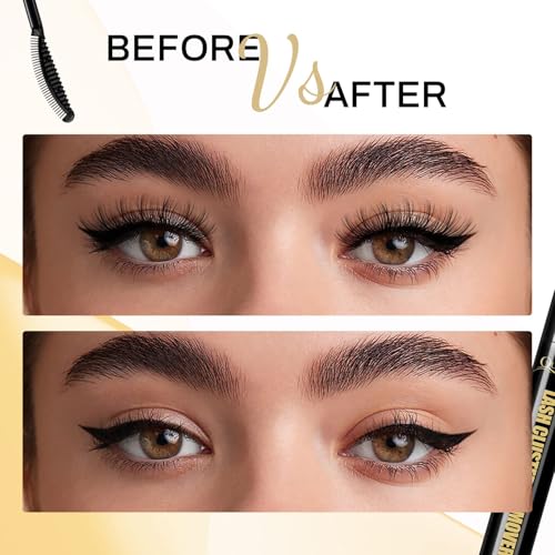 QUEWEL 12mL Cluster Eyelashes Bond Seal and Remover Kit, Eyelash Clusters Black Glue and DIY Eyelash Extensions Remover (bond seal remover)