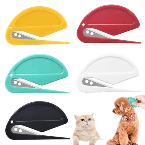 5-Piece Pet Knotting Comb Set for Cats & Dogs - Fur Removal Tool