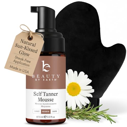 Self Tanner Mousse Kit with Mitt - Natural Organic Tanning Foam