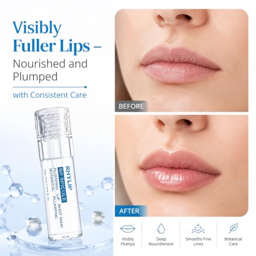 Clear Lip Plumper Serum - Non-Sticky High Shine Gloss for Fuller Lips