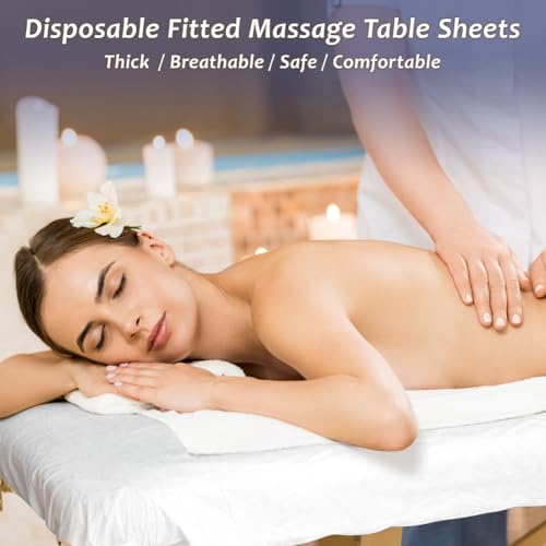 Disposable Fitted Massage Table Sheets 36x85 Inch, 30 Pack