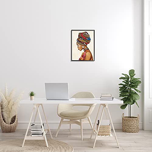 Stupell Industries Woman Wearing Traditional African Fashion Headwrap