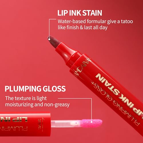 Beauty Glazed 2-in-1 Lip Stain & Plumping Gloss - Warm Cocoa Brown