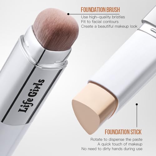 Dulele Color Changing Foundation Stick Duo with Brush