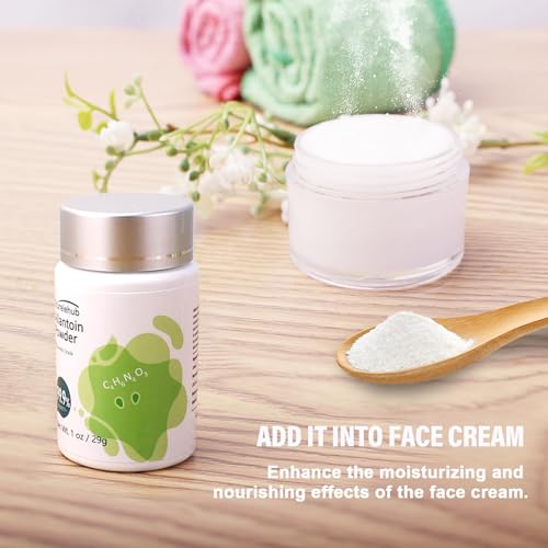 1 oz Allantoin Powder 99.9% Purity, Cosmetic Grade, DIY Allantoin Emulsion, Cream, Lotion, Masks, Allantoin Helps to Hydrate and Moisturize The Skin