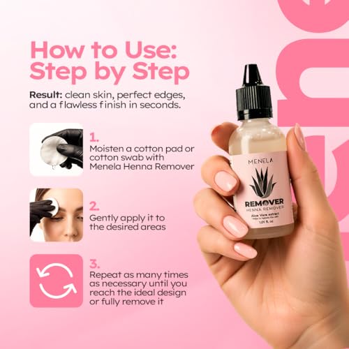 Menela Eyebrow Henna Remover 30ml with Aloe Vera