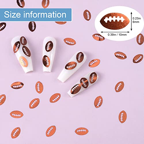 Football Glitter Confetti 50g - Rugby Ball Sequins