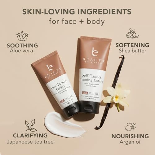 Self Tanner Face & Body Lotion - Organic Aloe Vera & Shea Butter